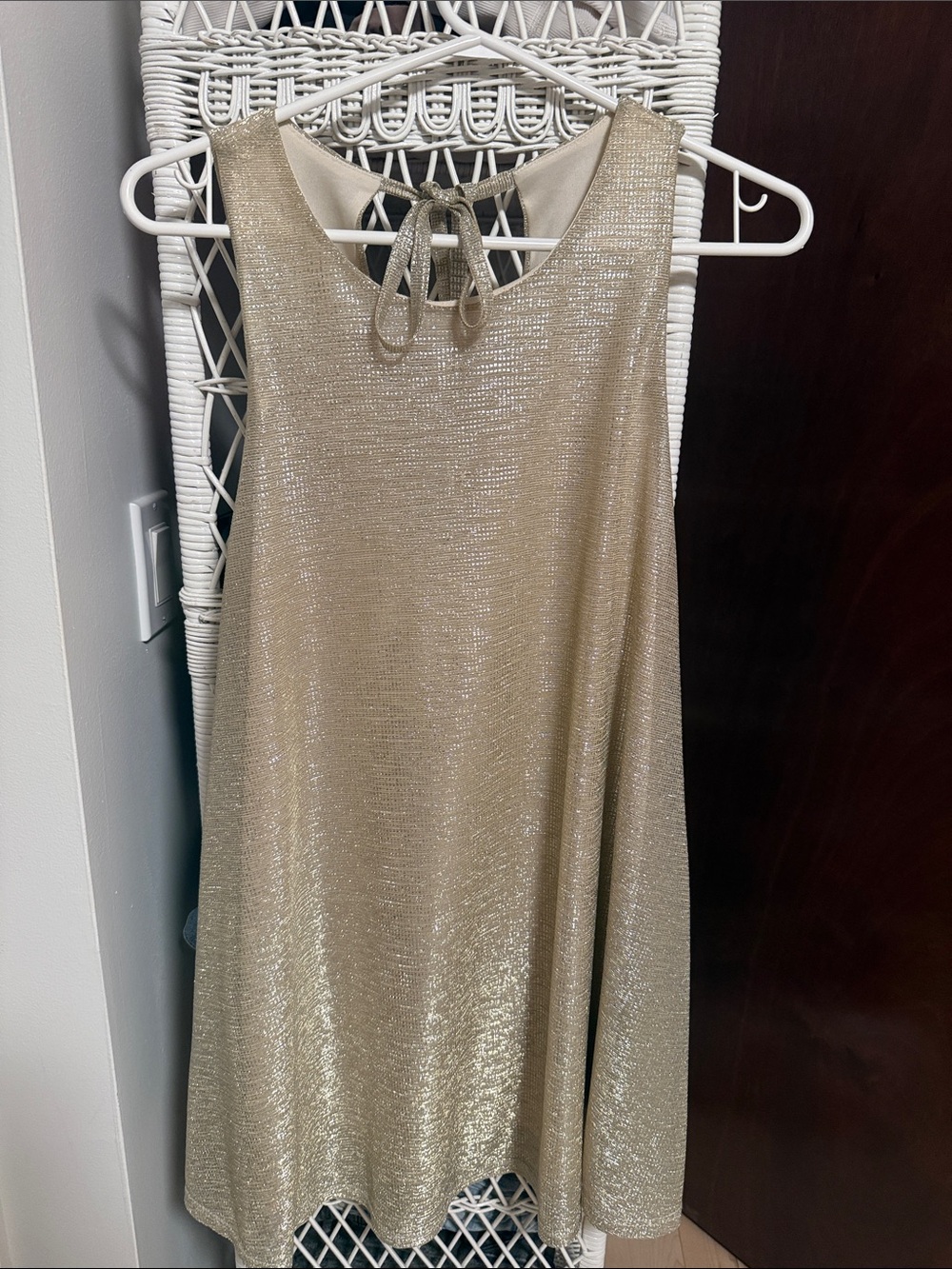 Audrey 3+1 Metallic Gold A-Line Mini Dress
